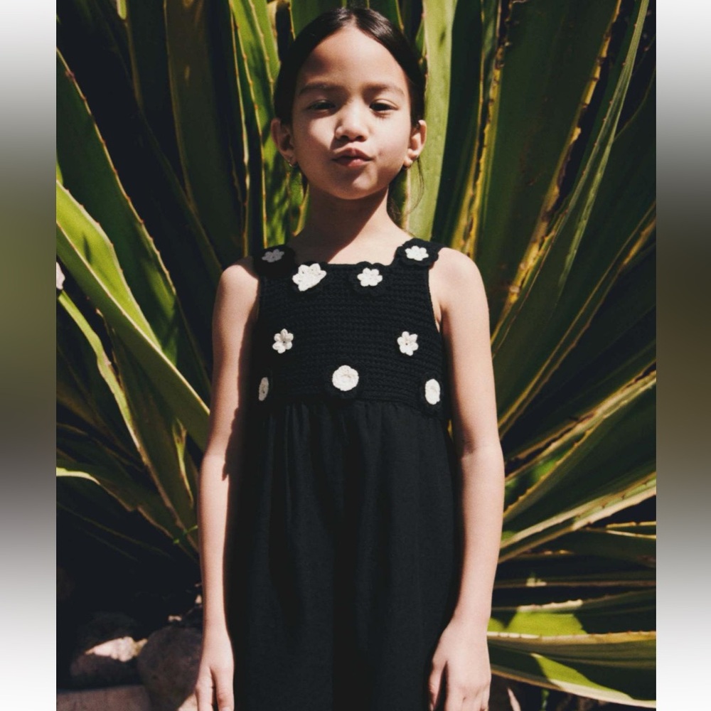 Zara Girls Black Long Romper
